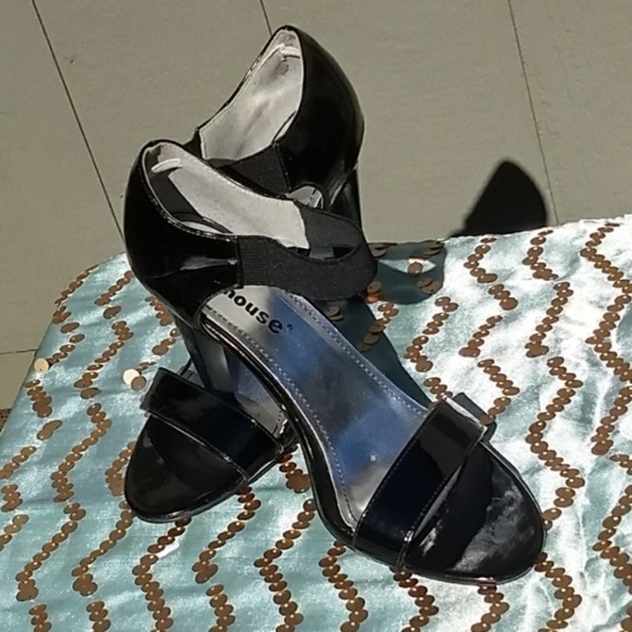 Dollhouse Black Patent Leather Stiletto Heels GUC - Picture 5 of 8